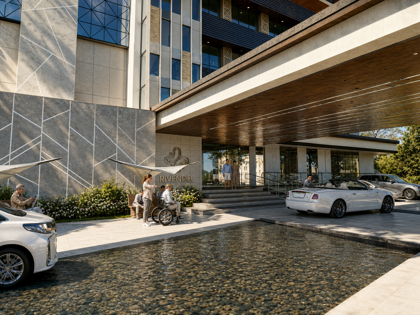 Warm architectural interior at Rivendel